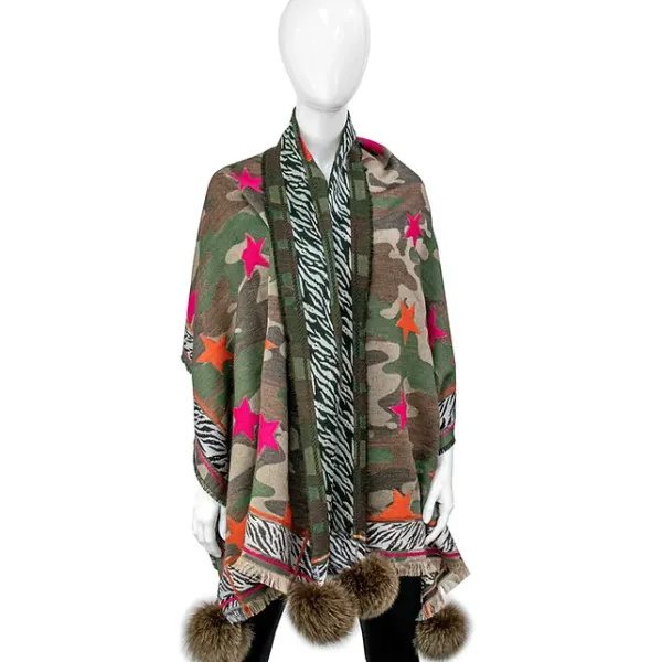 Best Marie Dumas Zebra & Army Print Scarf